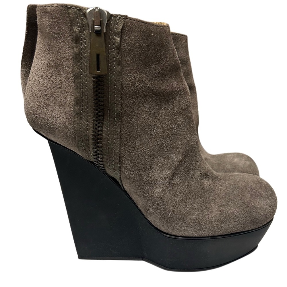 Acne booties, grey suede, size 38